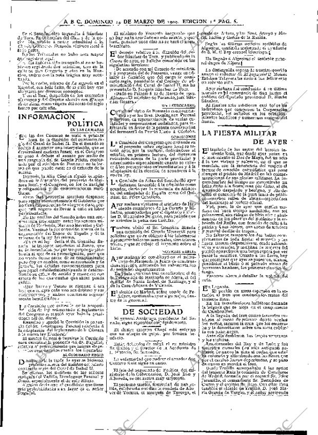 ABC MADRID 14-03-1909 página 5