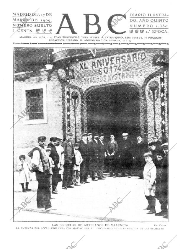 ABC MADRID 17-03-1909 página 1