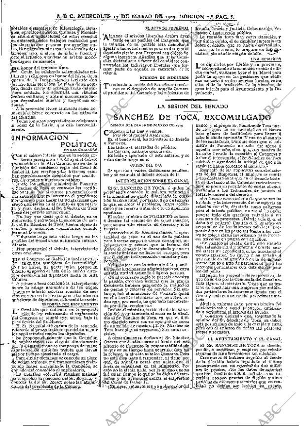 ABC MADRID 17-03-1909 página 5