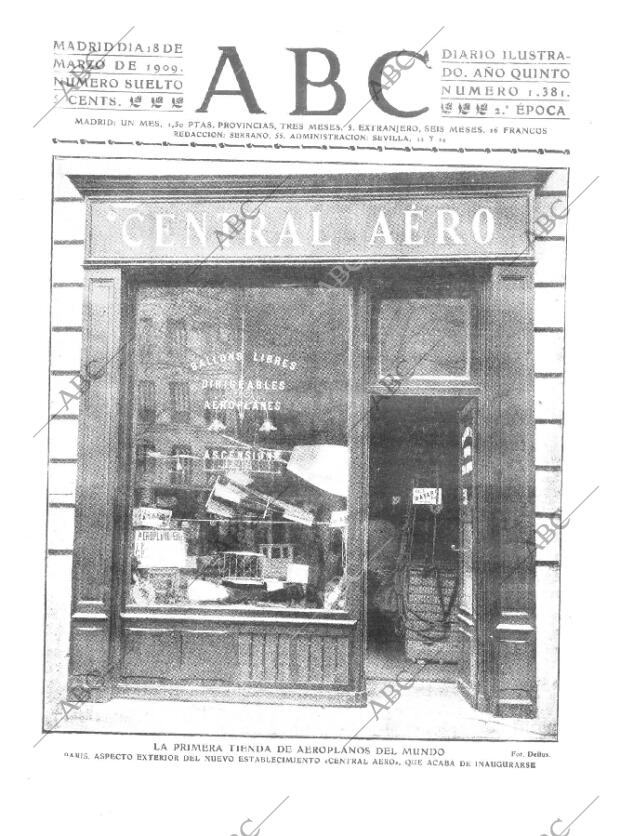 ABC MADRID 18-03-1909 página 1