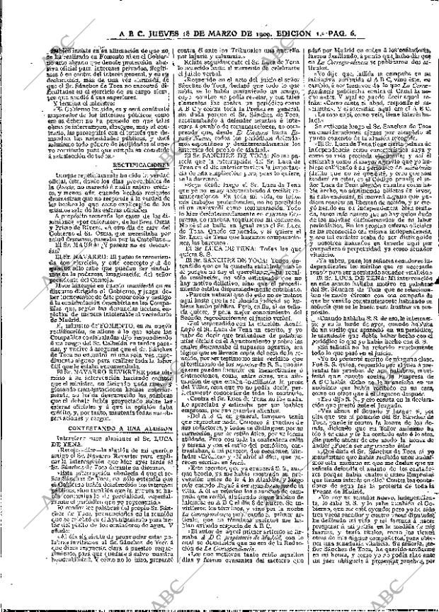 ABC MADRID 18-03-1909 página 6