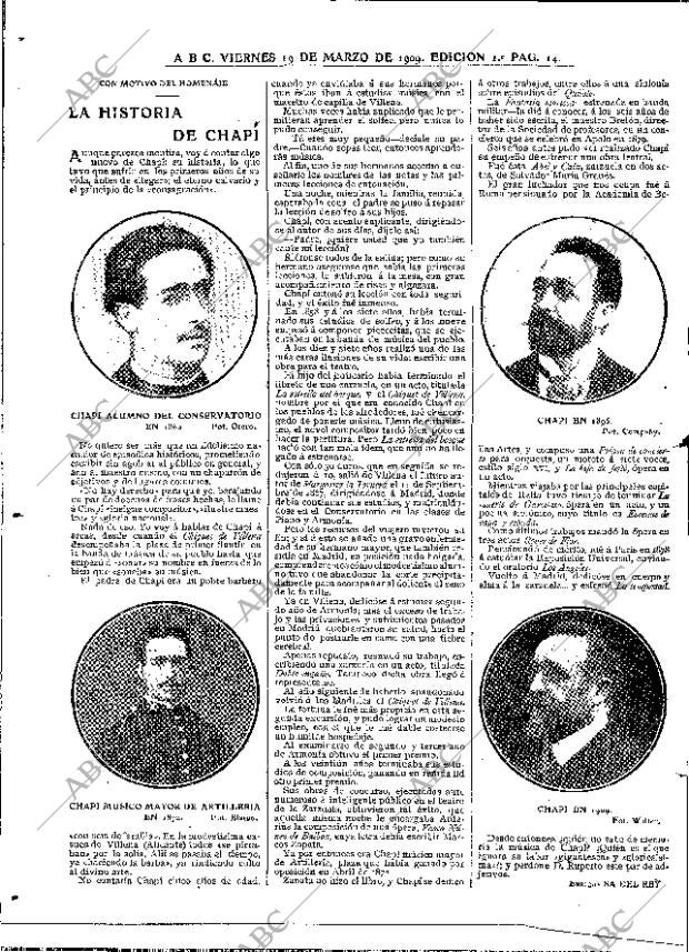 ABC MADRID 19-03-1909 página 14