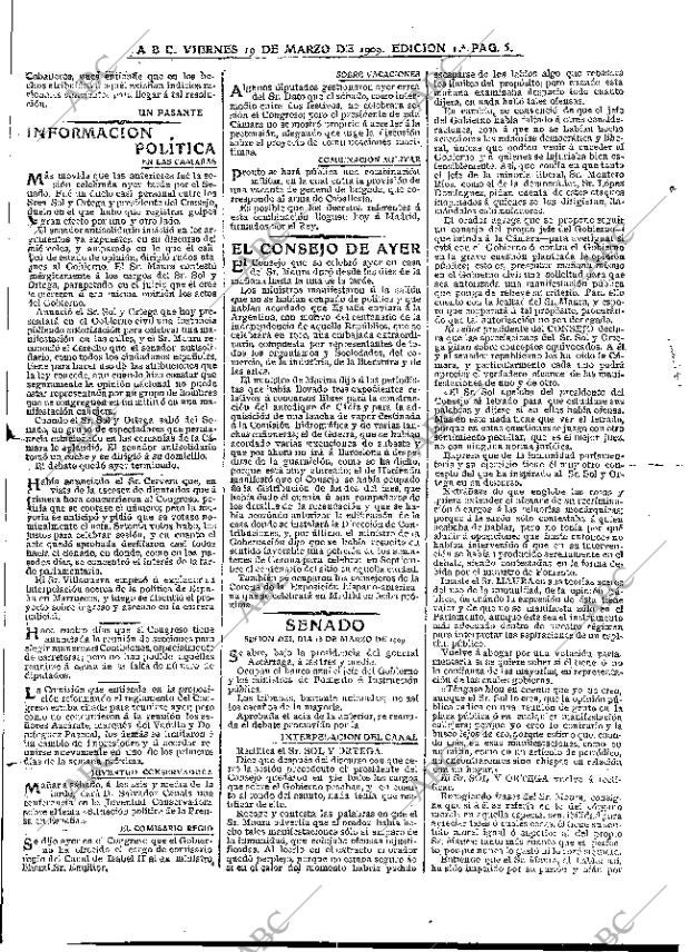 ABC MADRID 19-03-1909 página 5