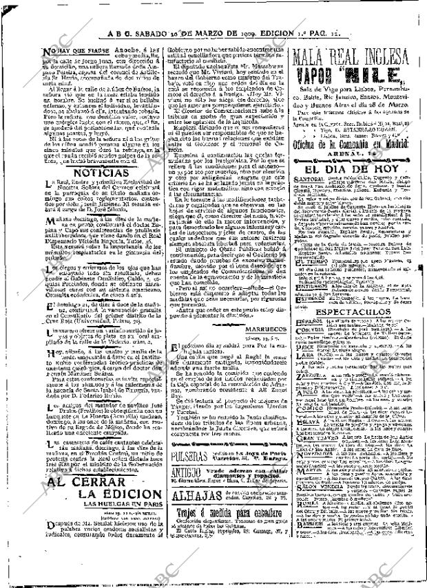 ABC MADRID 20-03-1909 página 12