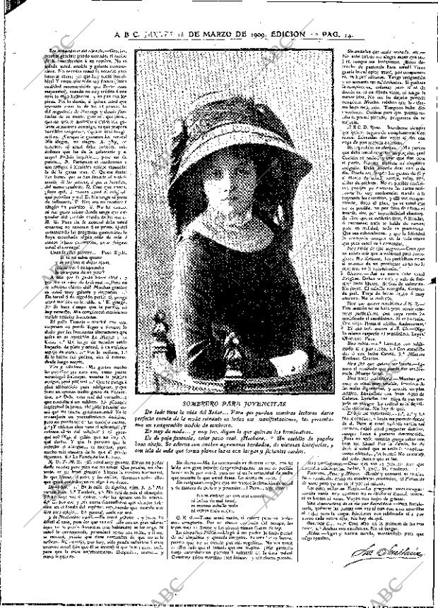 ABC MADRID 20-03-1909 página 14