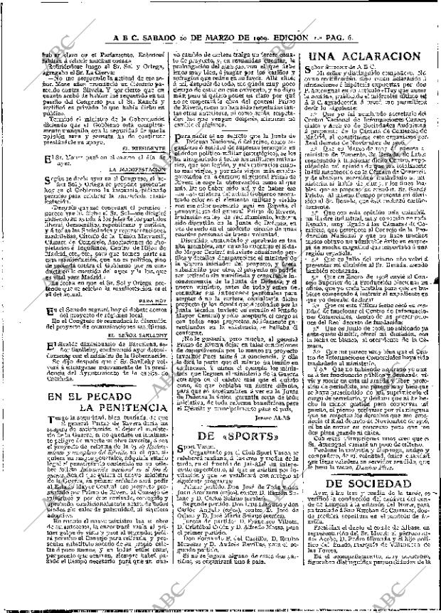 ABC MADRID 20-03-1909 página 6