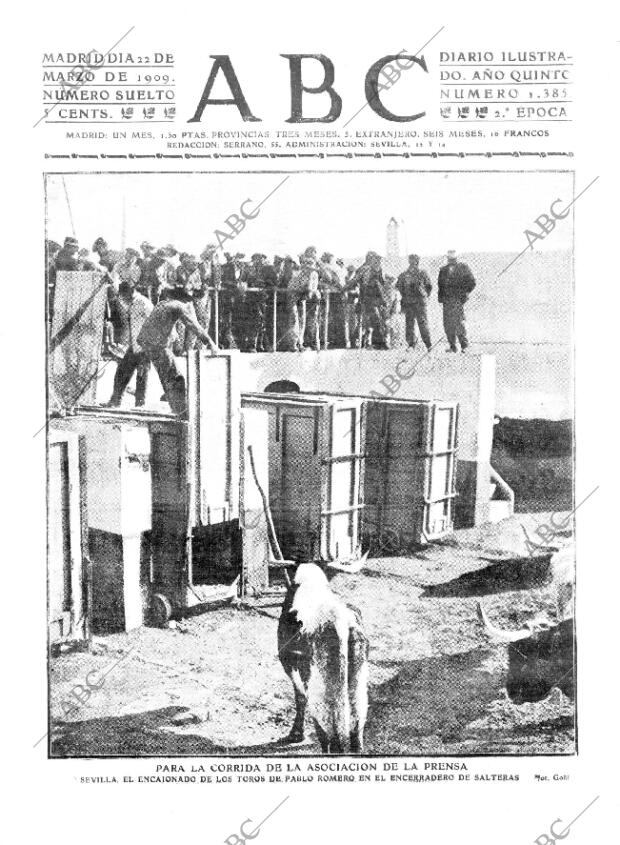ABC MADRID 22-03-1909 página 1