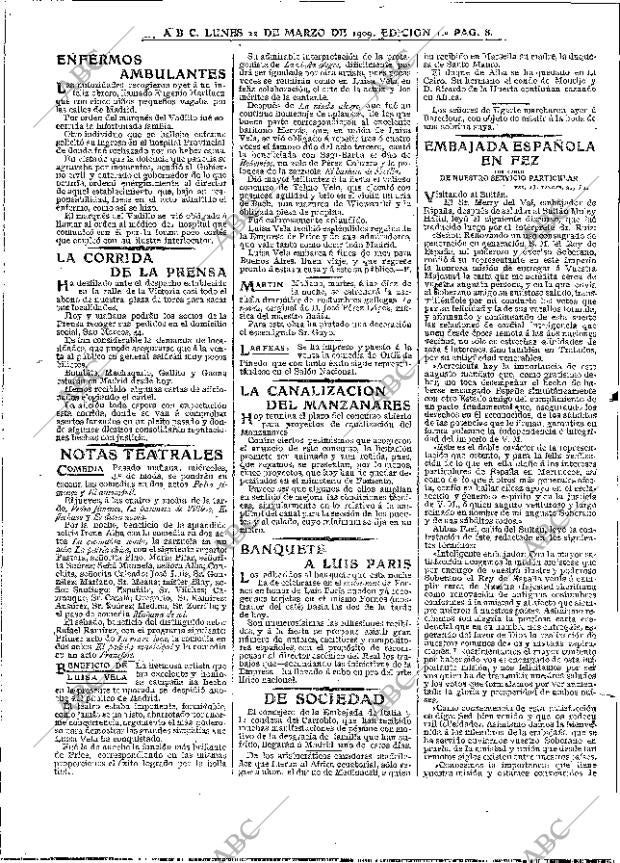 ABC MADRID 22-03-1909 página 8