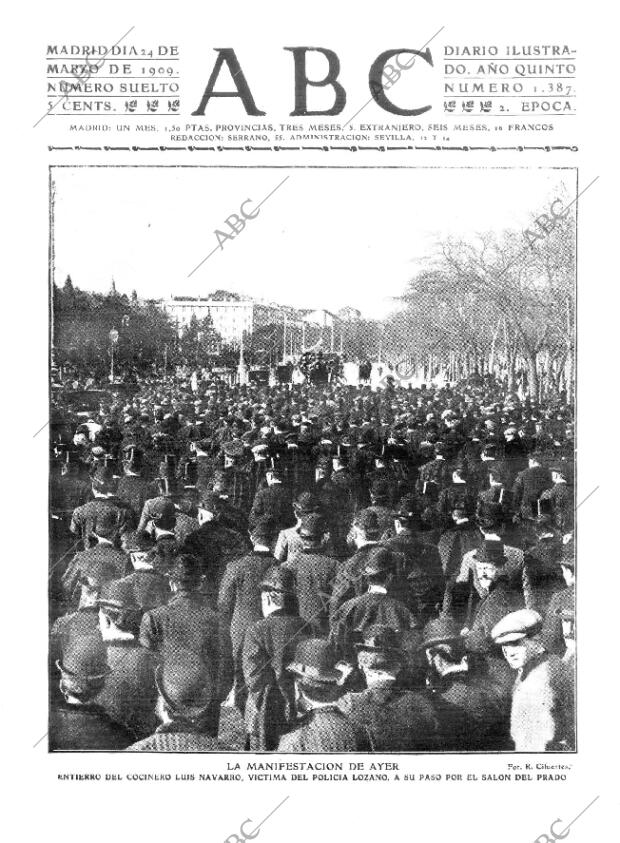 ABC MADRID 24-03-1909 página 1