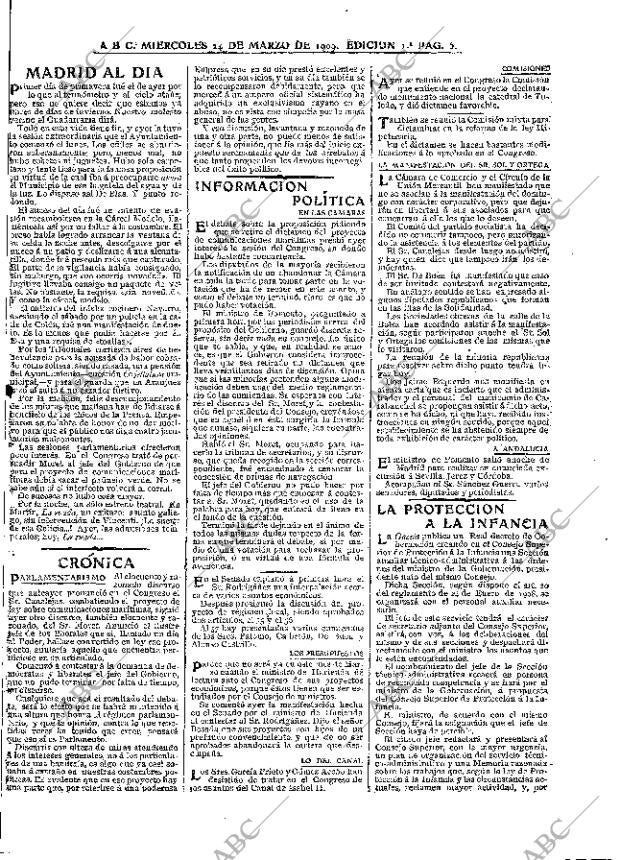ABC MADRID 24-03-1909 página 5