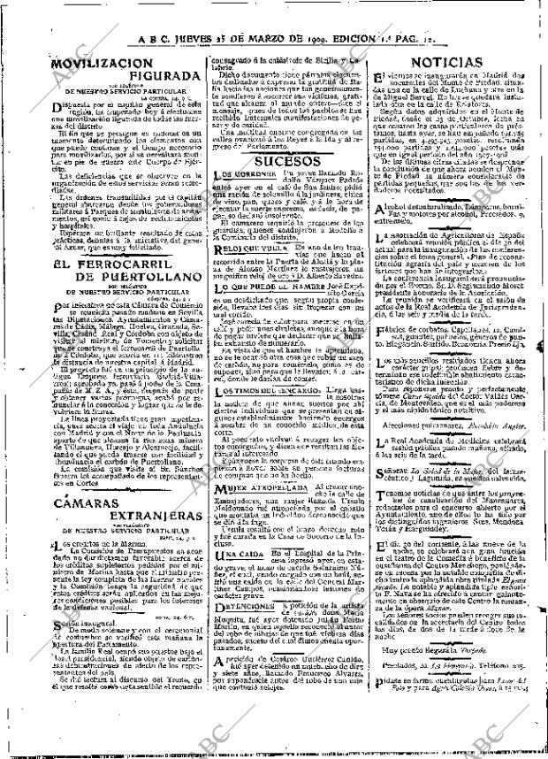 ABC MADRID 25-03-1909 página 12