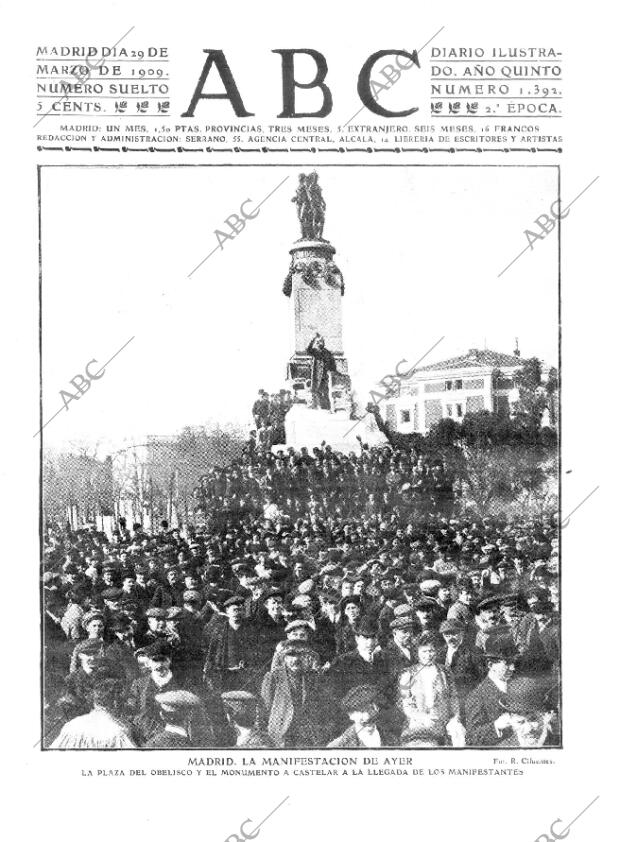 ABC MADRID 29-03-1909 página 1