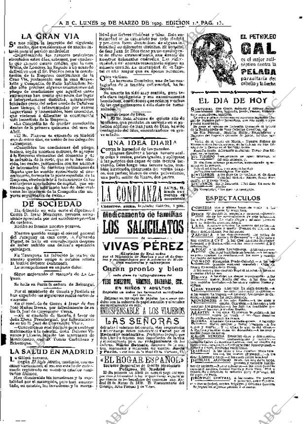 ABC MADRID 29-03-1909 página 13