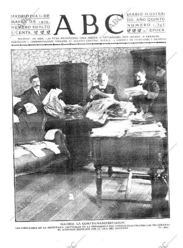 ABC MADRID 30-03-1909 página 1