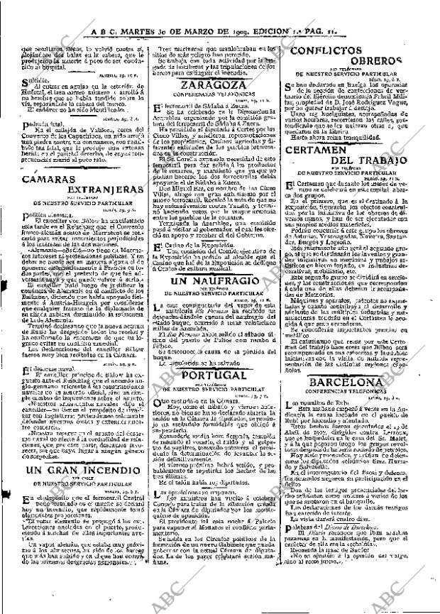 ABC MADRID 30-03-1909 página 11
