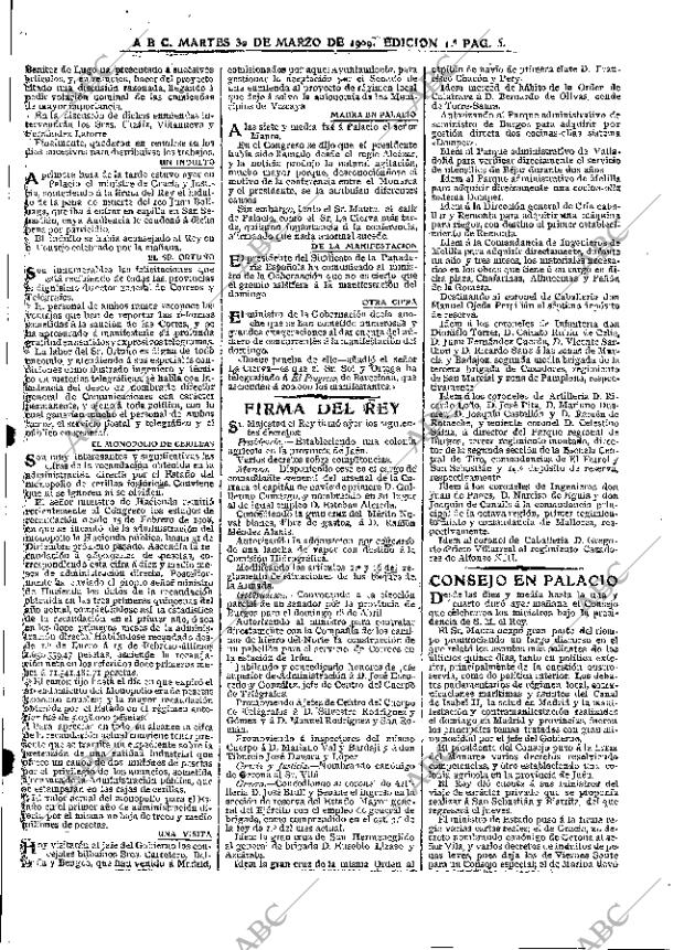 ABC MADRID 30-03-1909 página 5