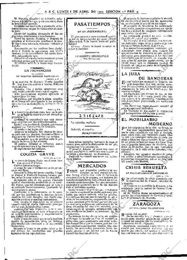 ABC MADRID 05-04-1909 página 9