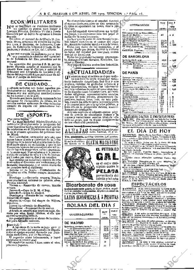 ABC MADRID 06-04-1909 página 13