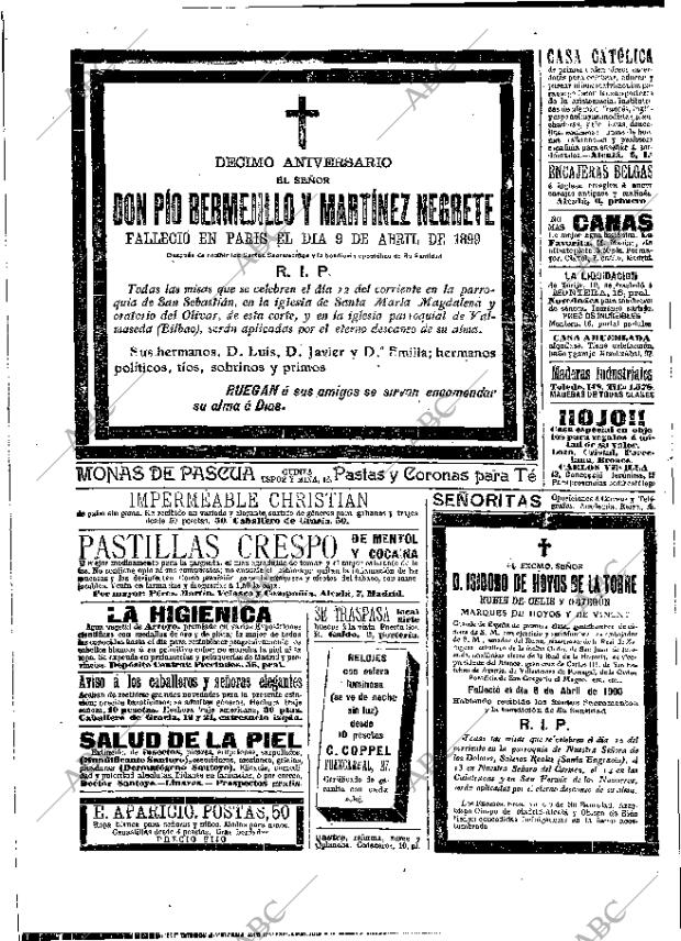 ABC MADRID 11-04-1909 página 2