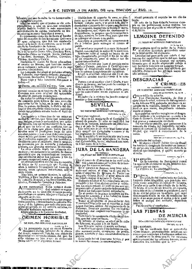 ABC MADRID 15-04-1909 página 10