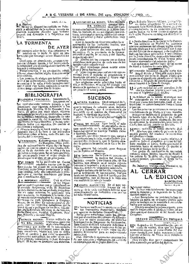 ABC MADRID 16-04-1909 página 12