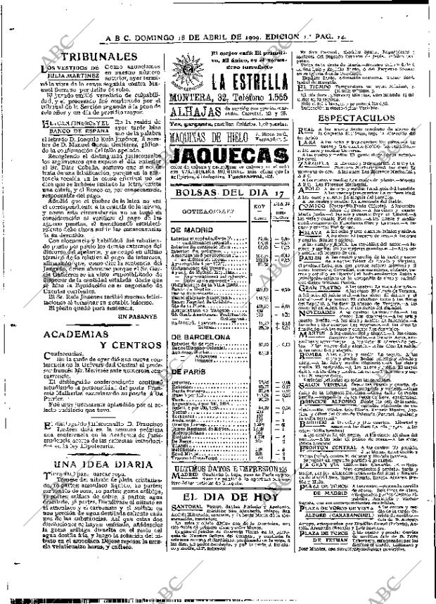 ABC MADRID 18-04-1909 página 14