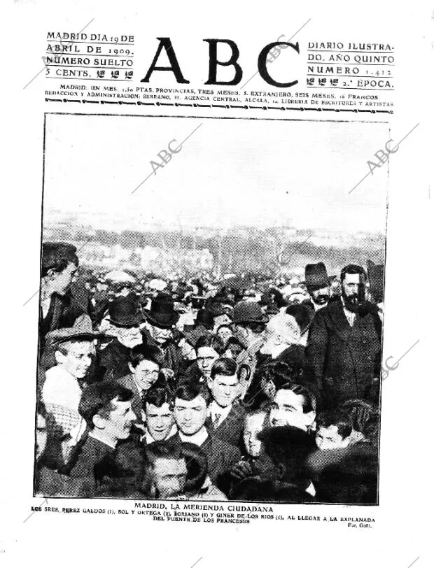 ABC MADRID 19-04-1909 página 1