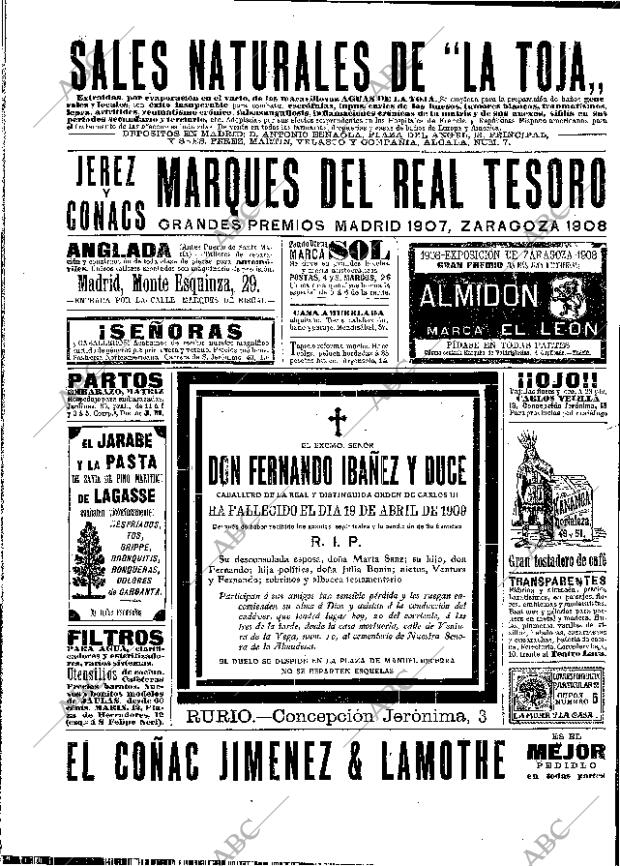 ABC MADRID 20-04-1909 página 16