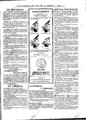 ABC MADRID 24-04-1909 página 13