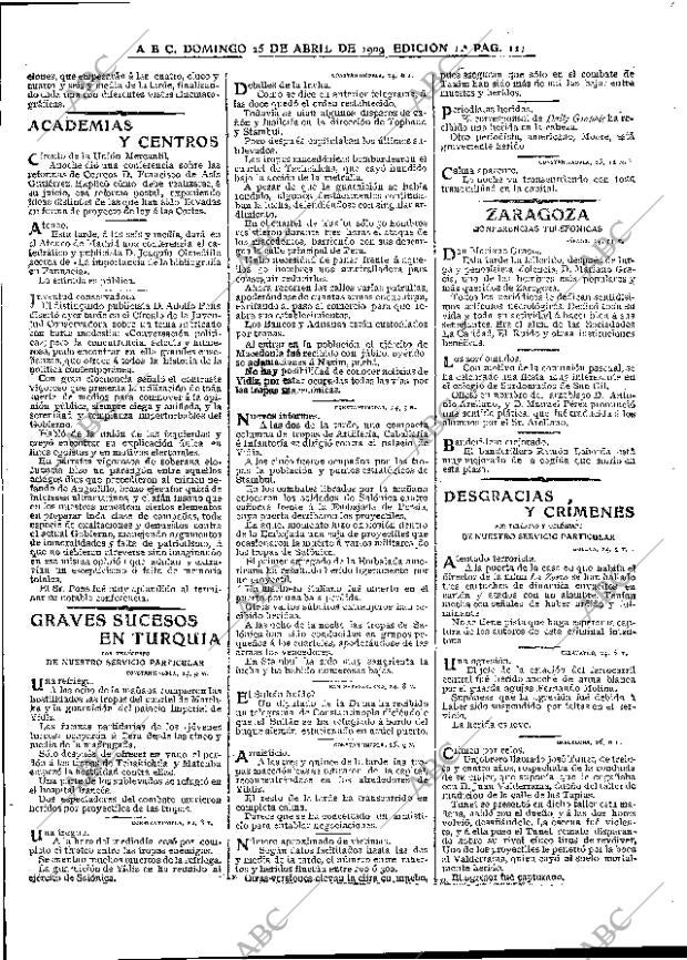 ABC MADRID 25-04-1909 página 11