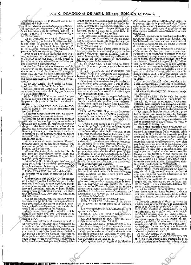 ABC MADRID 25-04-1909 página 6