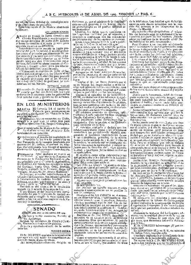 ABC MADRID 28-04-1909 página 6