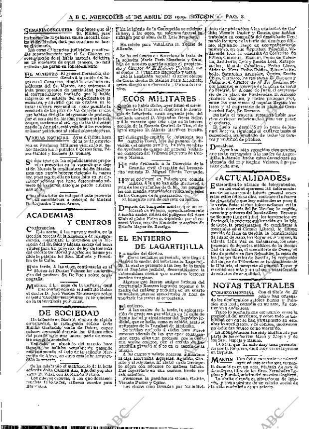 ABC MADRID 28-04-1909 página 8