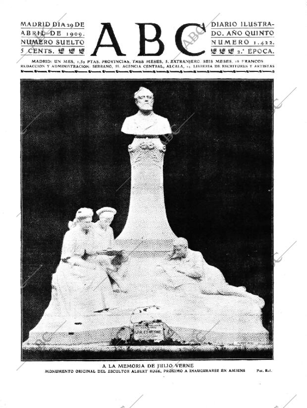 ABC MADRID 29-04-1909 página 1