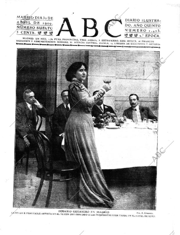 ABC MADRID 30-04-1909 página 1
