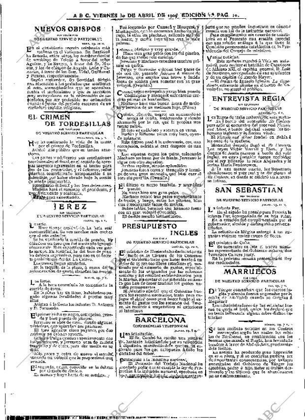 ABC MADRID 30-04-1909 página 10
