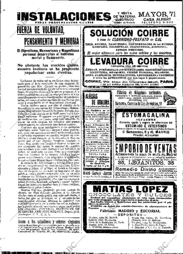 ABC MADRID 30-04-1909 página 2