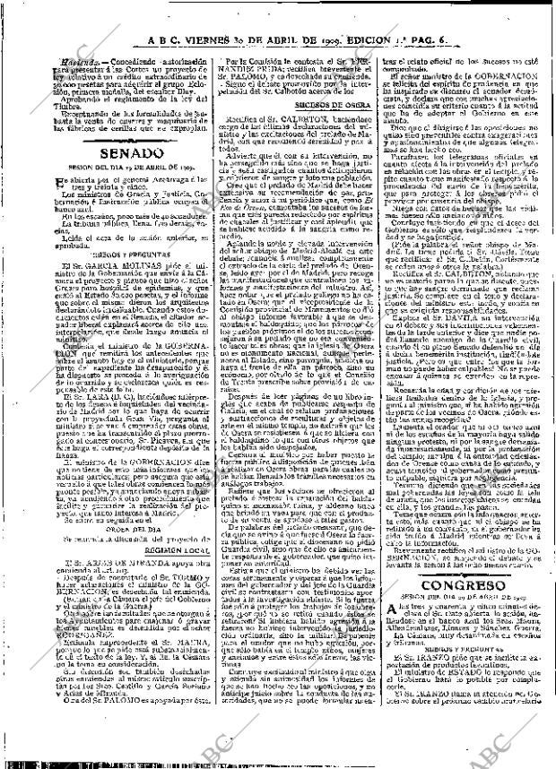 ABC MADRID 30-04-1909 página 6