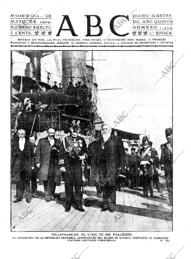 ABC MADRID 01-05-1909 página 1