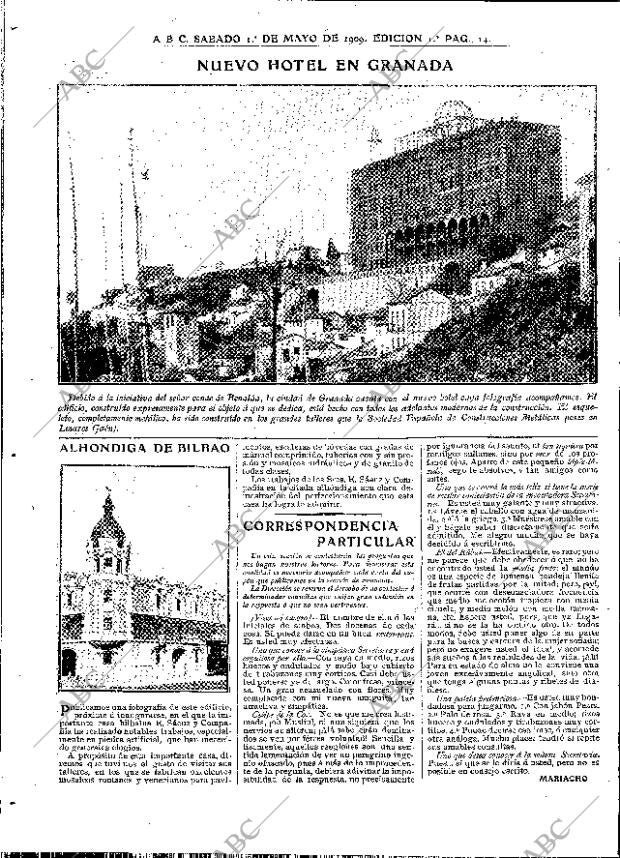 ABC MADRID 01-05-1909 página 14