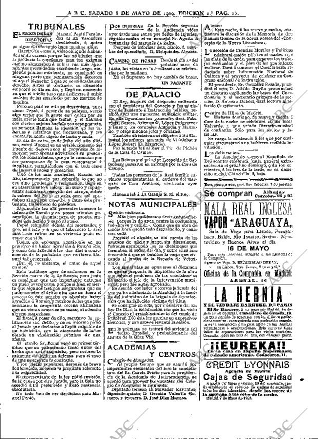 ABC MADRID 08-05-1909 página 13