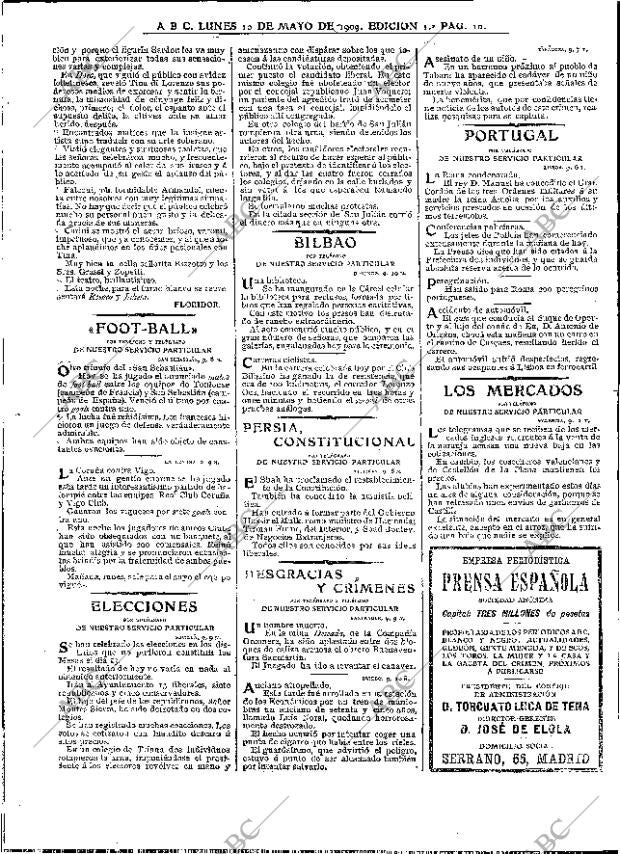 ABC MADRID 10-05-1909 página 10