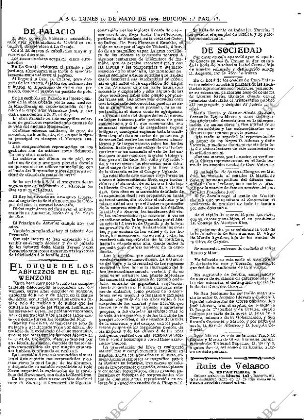 ABC MADRID 10-05-1909 página 13