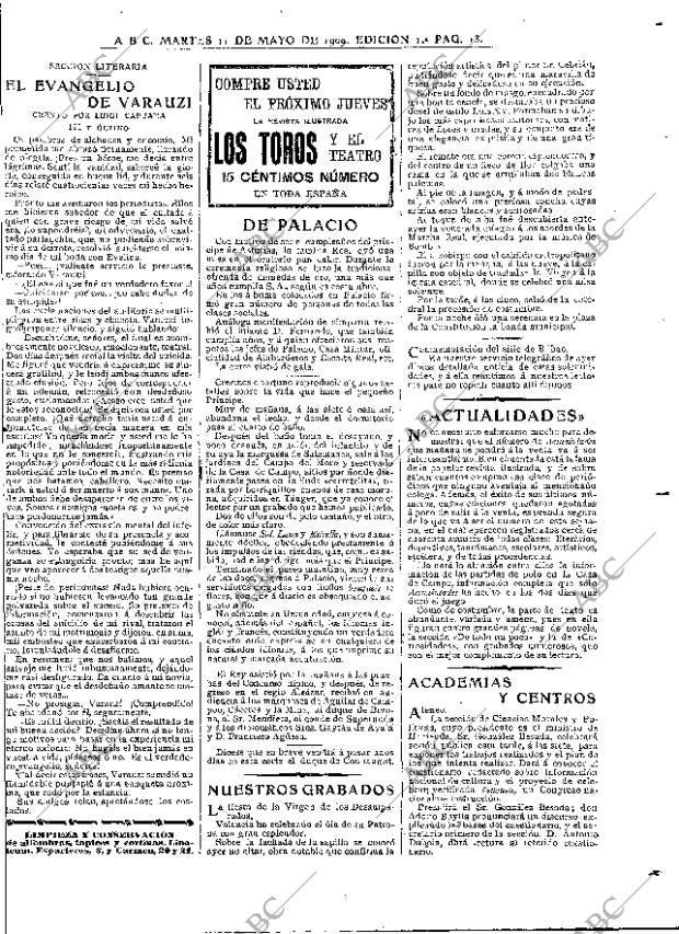 ABC MADRID 11-05-1909 página 13