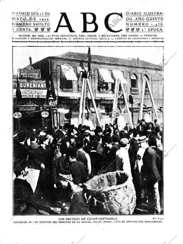 ABC MADRID 13-05-1909 página 1