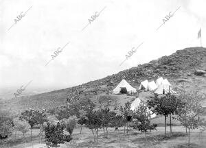 Vista parcial del campamento de los Alijares, y Punto (X) por donde Fue atacado...