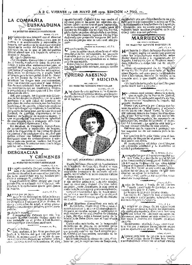 ABC MADRID 14-05-1909 página 11