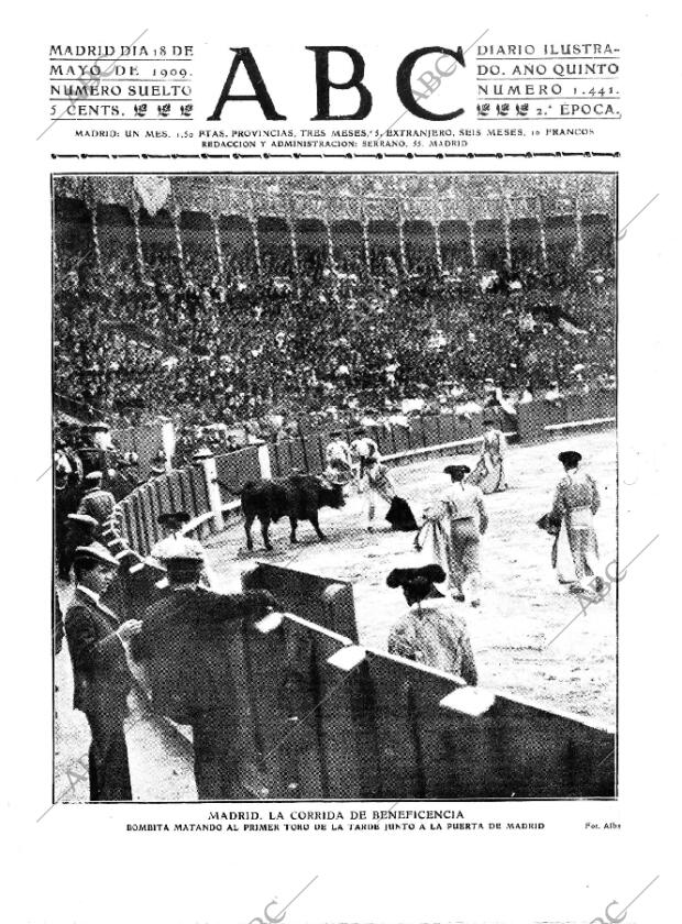 ABC MADRID 18-05-1909 página 1