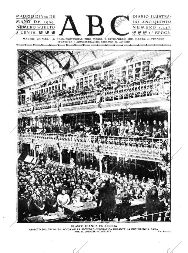 ABC MADRID 20-05-1909 página 1