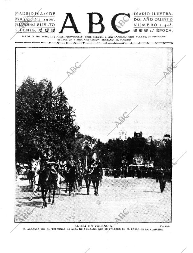 ABC MADRID 25-05-1909 página 1